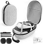 The carry case is perfectly compatible with playstation VR2 headset and touch controllers accessories,carefully tailored 1:1 recess for VR accessories to keep your PSVR2 neat and organized.PSVR2 carry case built-in X-shaped elastic straps to hold.